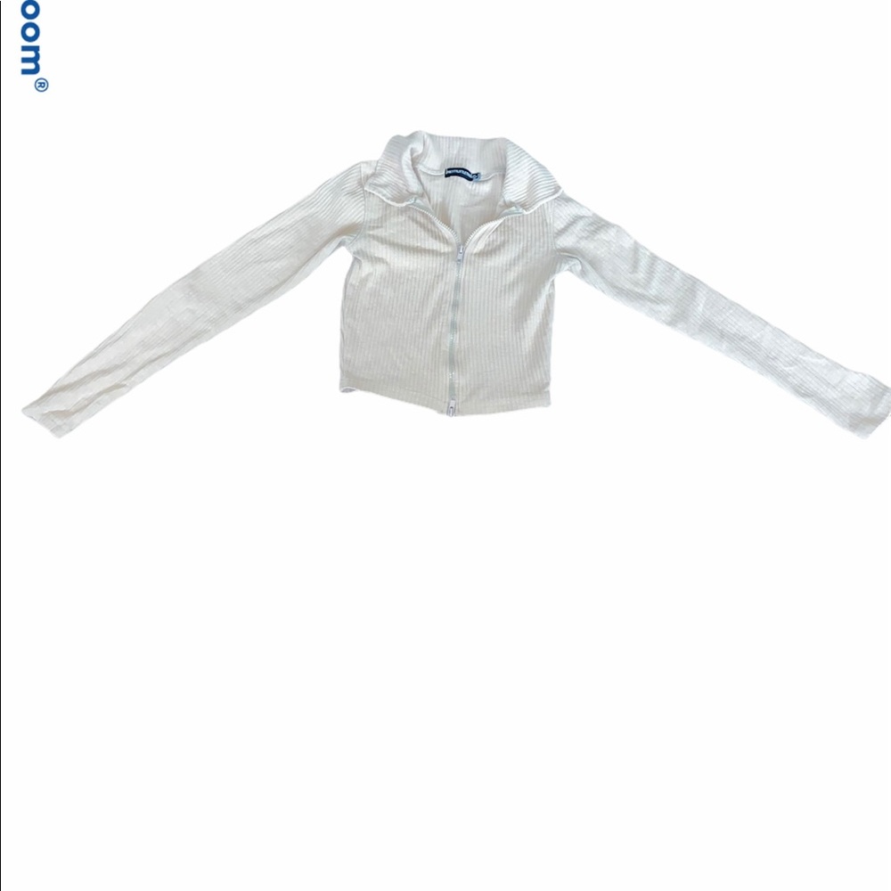 Tan double sided zipper top